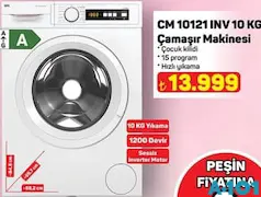 SEG CM 10121 INV 10 KG ÇAMAŞIR MAKİNESİ 1200 DEVİR